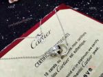 Cartier S925 Silver Pendant Necklace with Double Rings